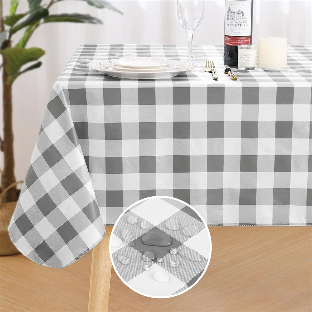 Wipeable Plastic Table Cover – Kitchen, Dining & Outdoor Use