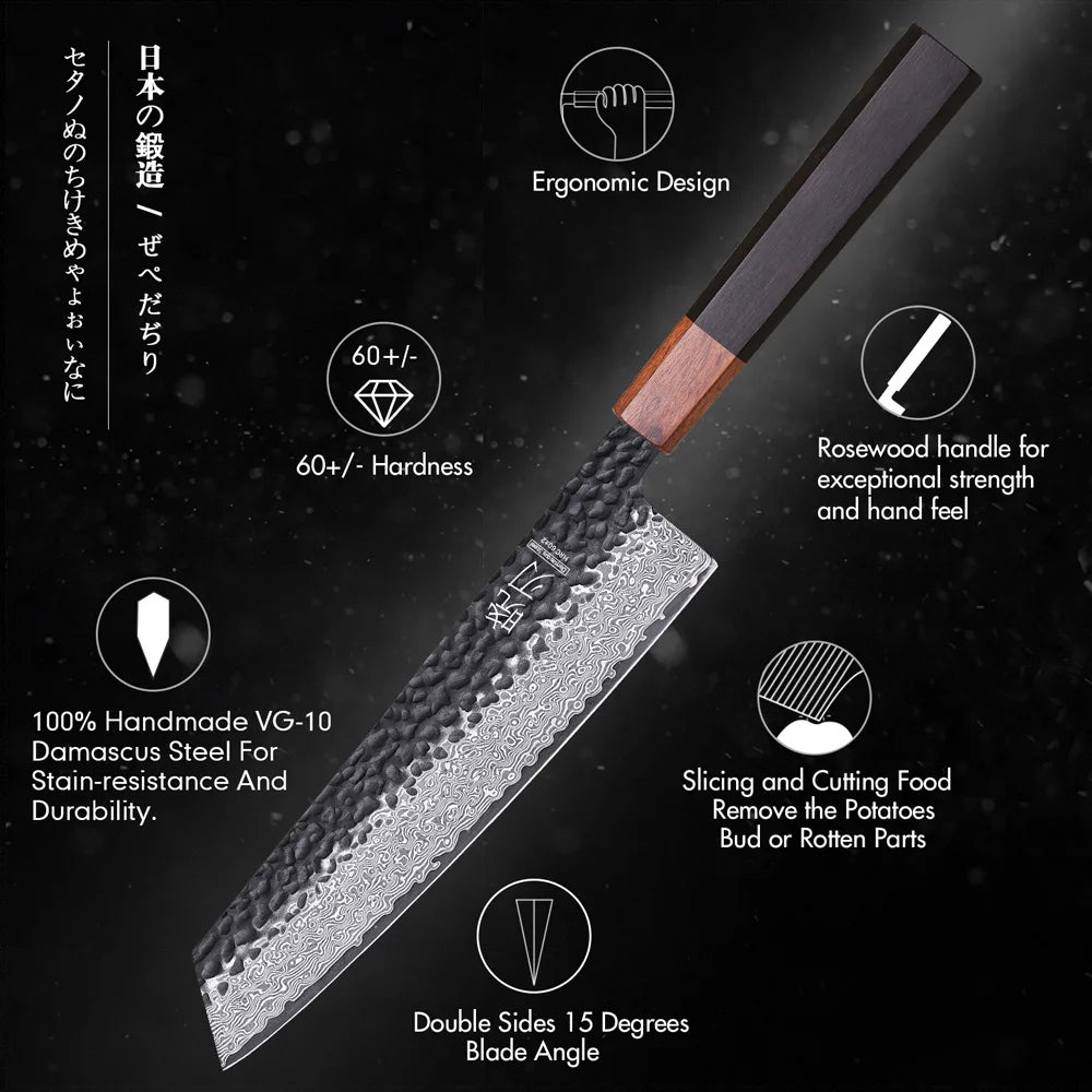 Takumi Kiritsuke 8.2″ – Präzisionsmesser aus Damaststahl