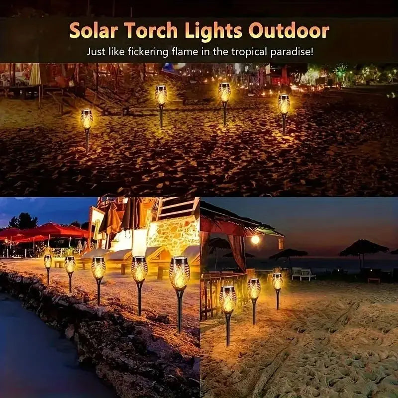 LED Solar Flame Torch Light – Waterproof Outdoor Garden Lamp