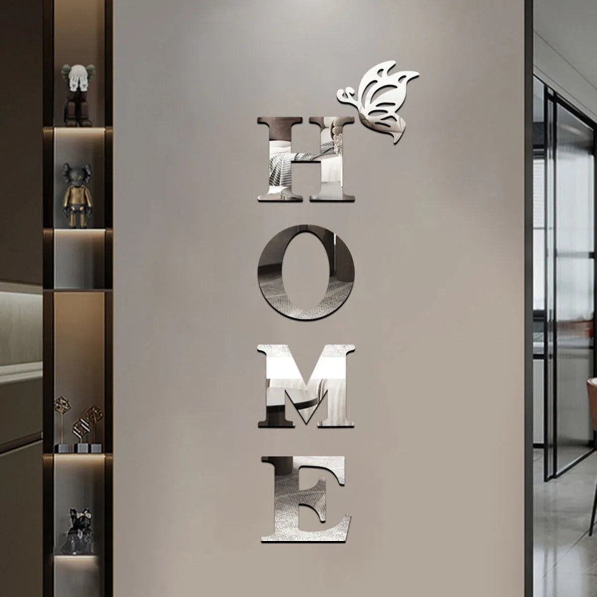 3D Mirror Wall Sticker “HOME”