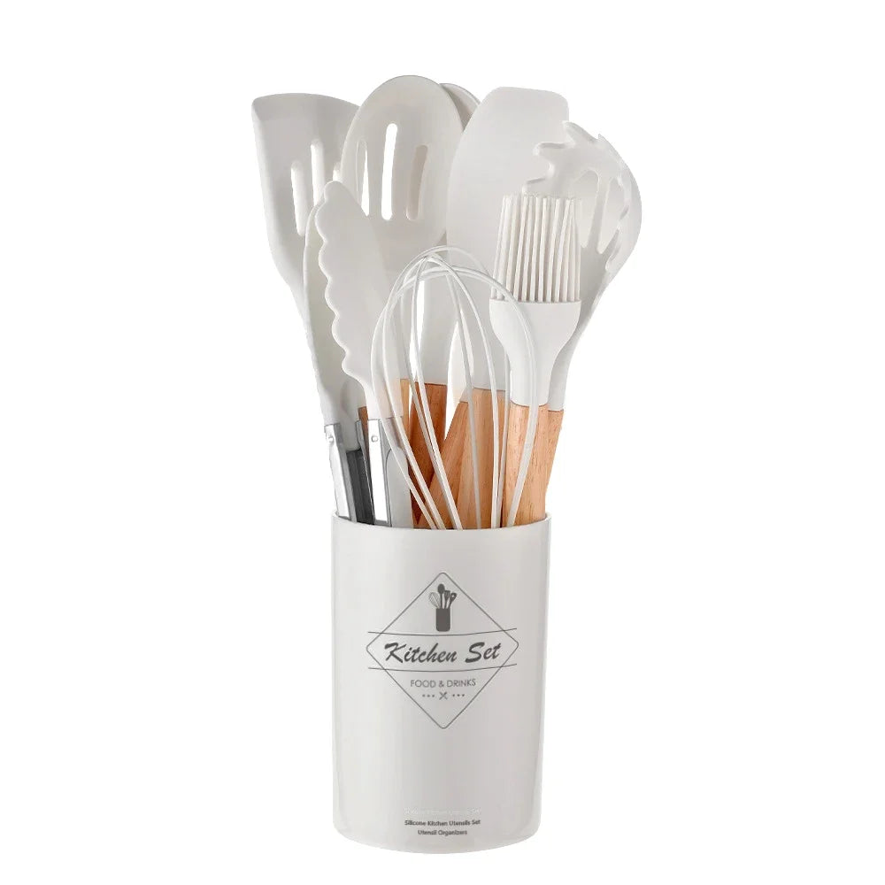12pcs Kitchen Utensils Set – Spatula, Shovel, Egg Beaters & Cooking Tools