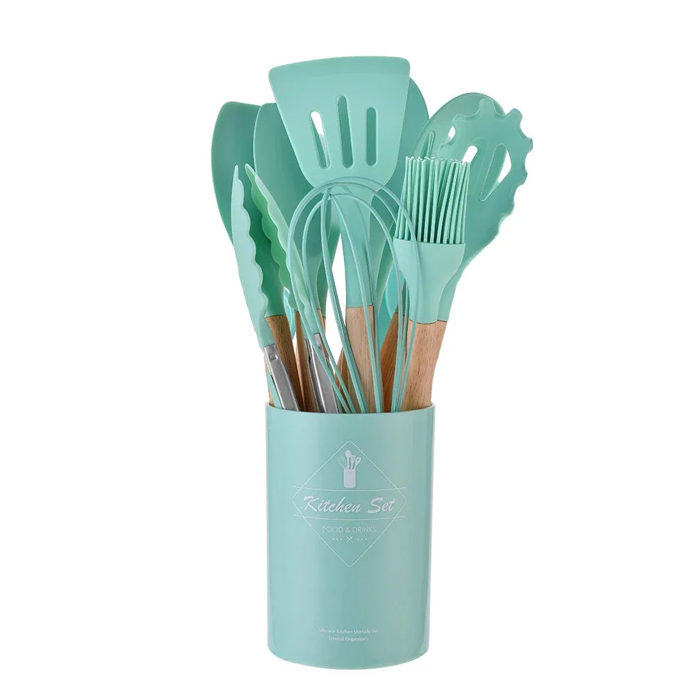 12pcs Kitchen Utensils Set – Spatula, Shovel, Egg Beaters & Cooking Tools