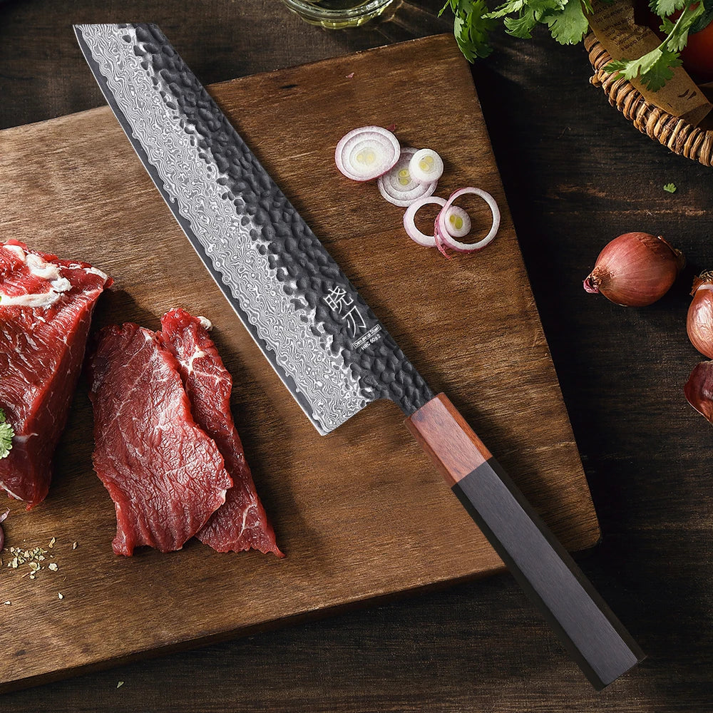 Takumi Kiritsuke 8.2″ – Präzisionsmesser aus Damaststahl
