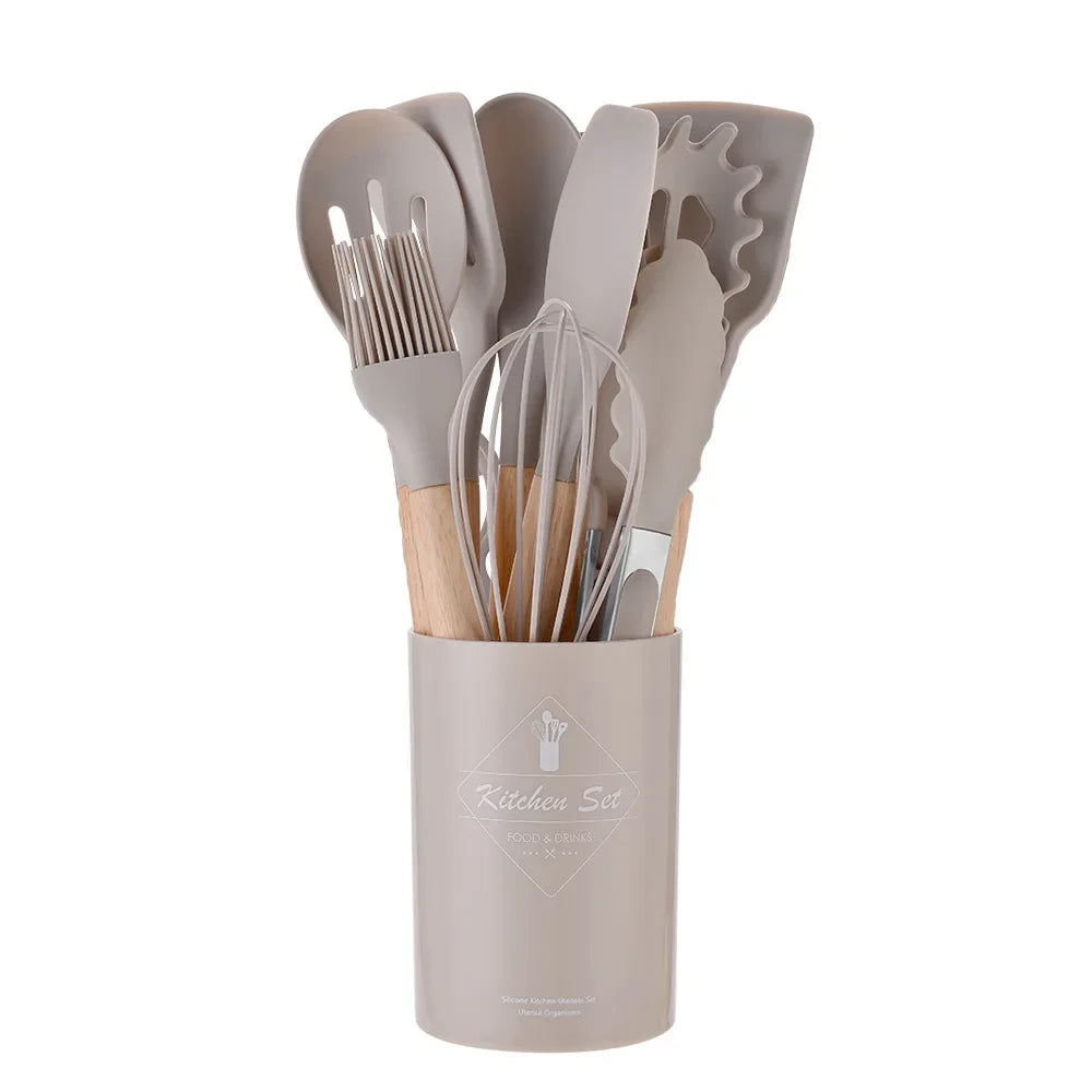 12pcs Kitchen Utensils Set – Spatula, Shovel, Egg Beaters & Cooking Tools