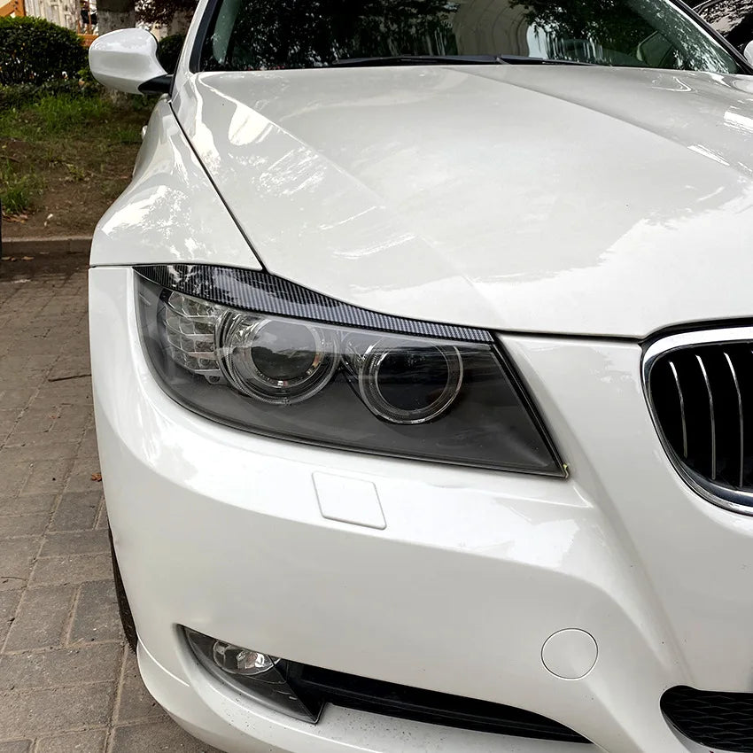 BMW Sedan & Touring Headlight Eyelid Stickers – Gloss Black