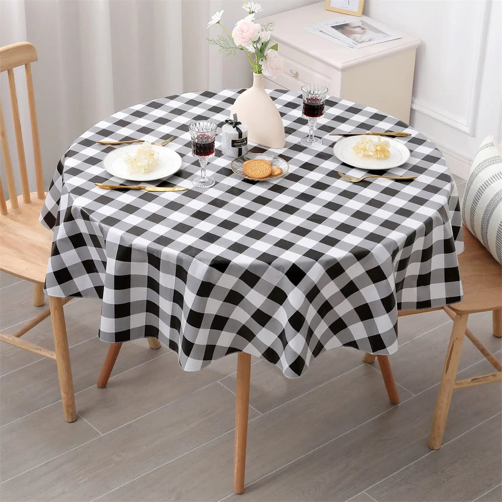 Wipeable Plastic Table Cover – Kitchen, Dining & Outdoor Use