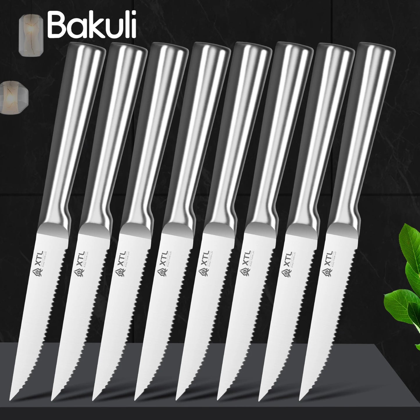 Premium Stainless Steel Steak Cutlery Set – 4/6/8pcs Knife, Fork & Spoon