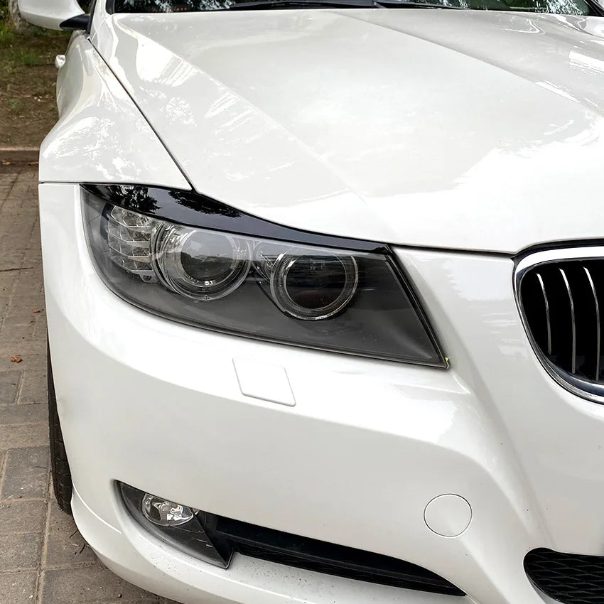 BMW Sedan & Touring Headlight Eyelid Stickers – Gloss Black
