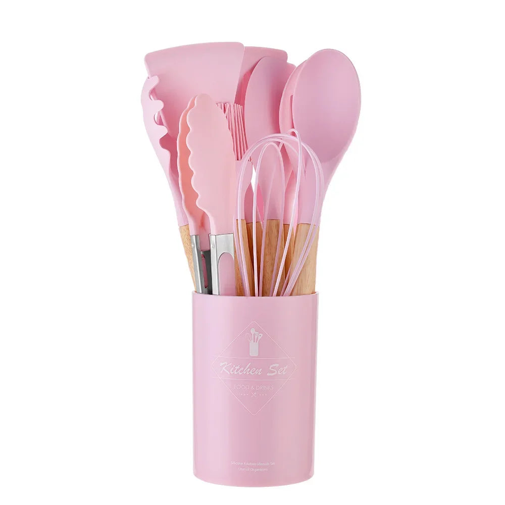 12pcs Kitchen Utensils Set – Spatula, Shovel, Egg Beaters & Cooking Tools