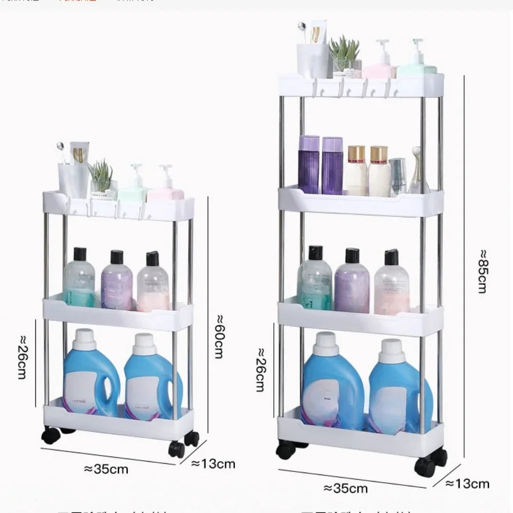 Portable Floor Storage Trolley – Bathroom & Living Room Organizer