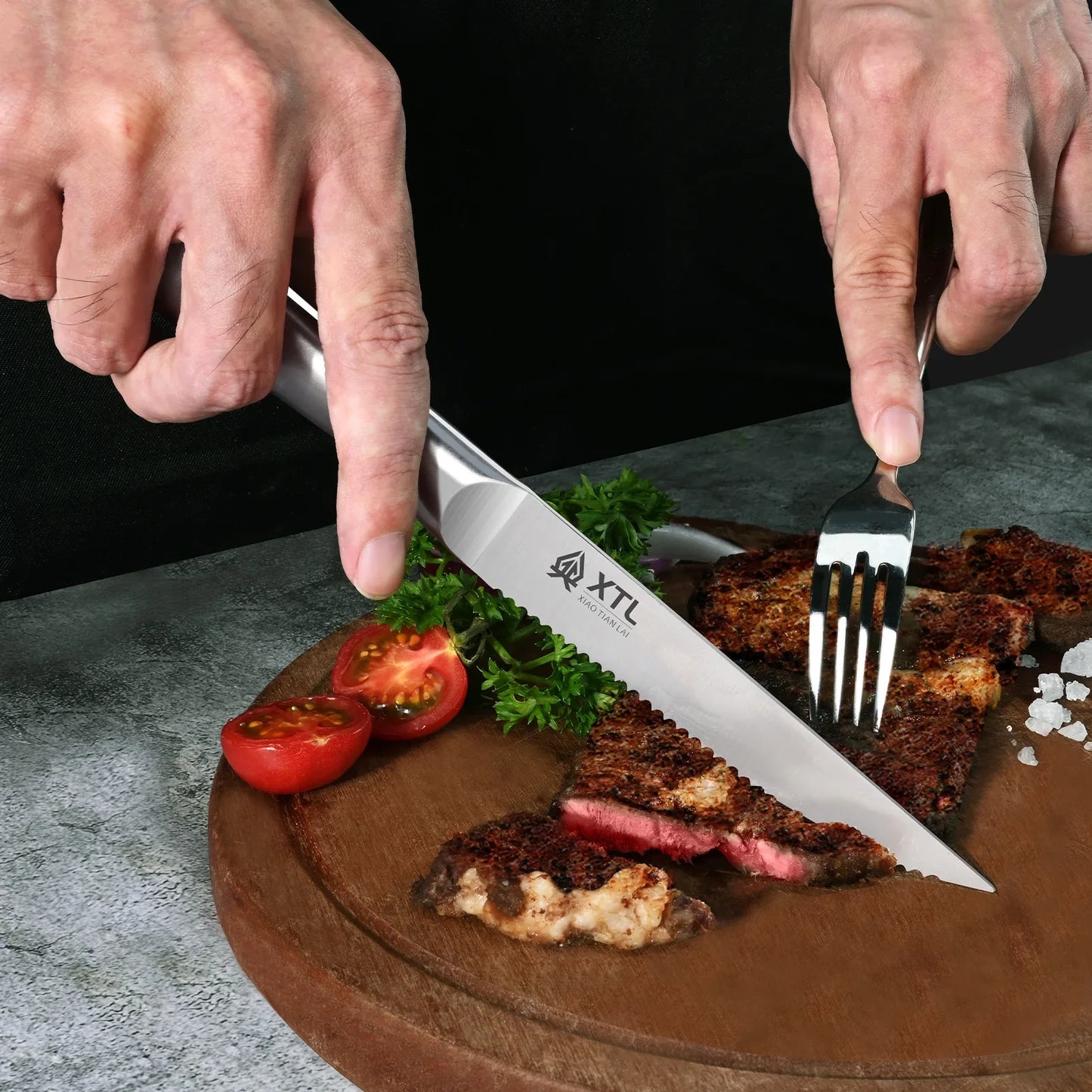 Premium Stainless Steel Steak Cutlery Set – 4/6/8pcs Knife, Fork & Spoon