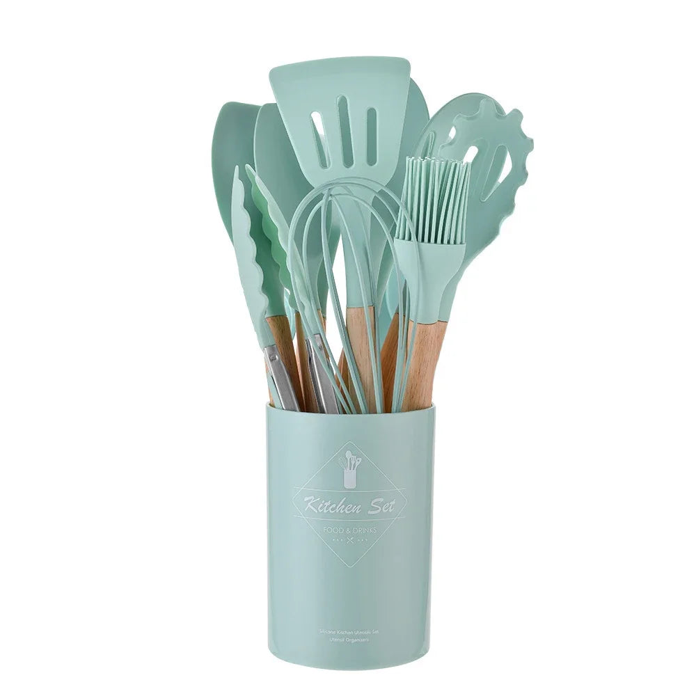 12pcs Kitchen Utensils Set – Spatula, Shovel, Egg Beaters & Cooking Tools