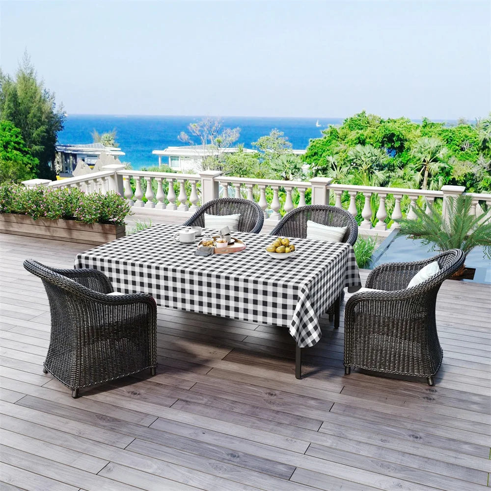 Wipeable Plastic Table Cover – Kitchen, Dining & Outdoor Use