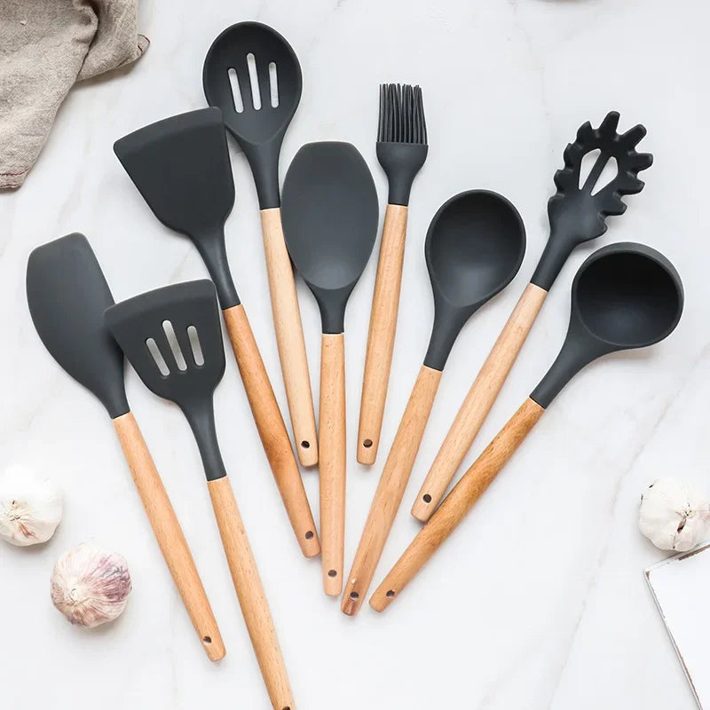 12pcs Kitchen Utensils Set – Spatula, Shovel, Egg Beaters & Cooking Tools