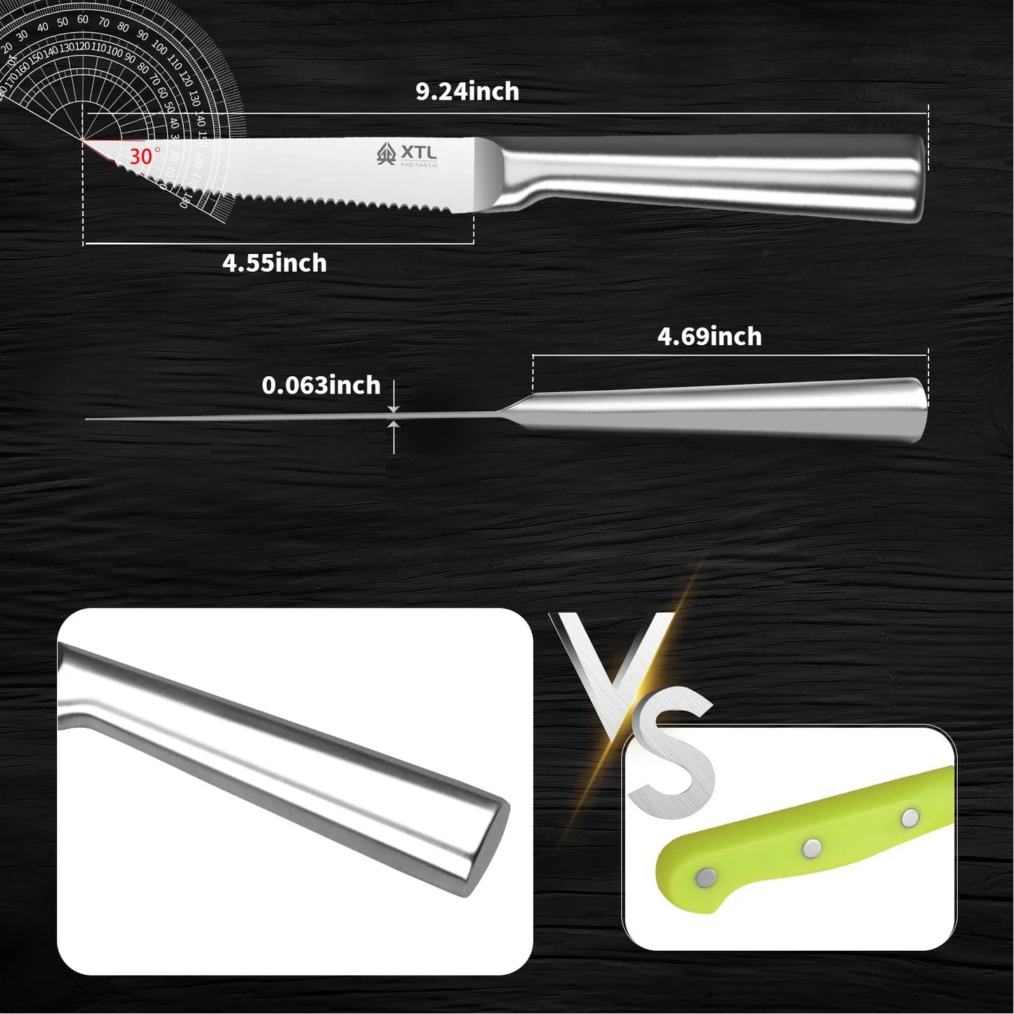 Premium Stainless Steel Steak Cutlery Set – 4/6/8pcs Knife, Fork & Spoon