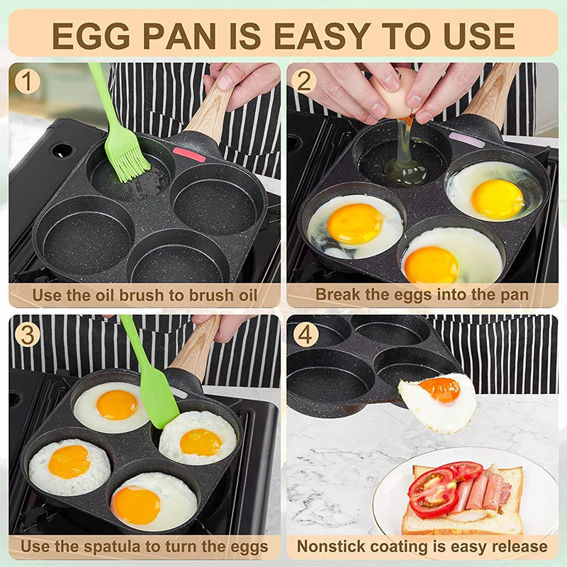 EggMaster 4-Cup – Nonstick Pfanne für perfekte Frühstücksrezepte