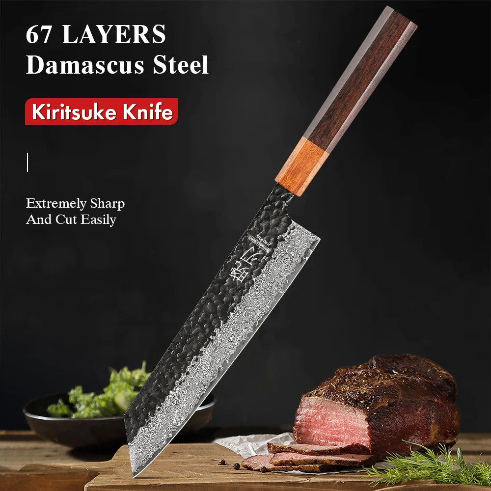 Takumi Kiritsuke 8.2″ – Präzisionsmesser aus Damaststahl