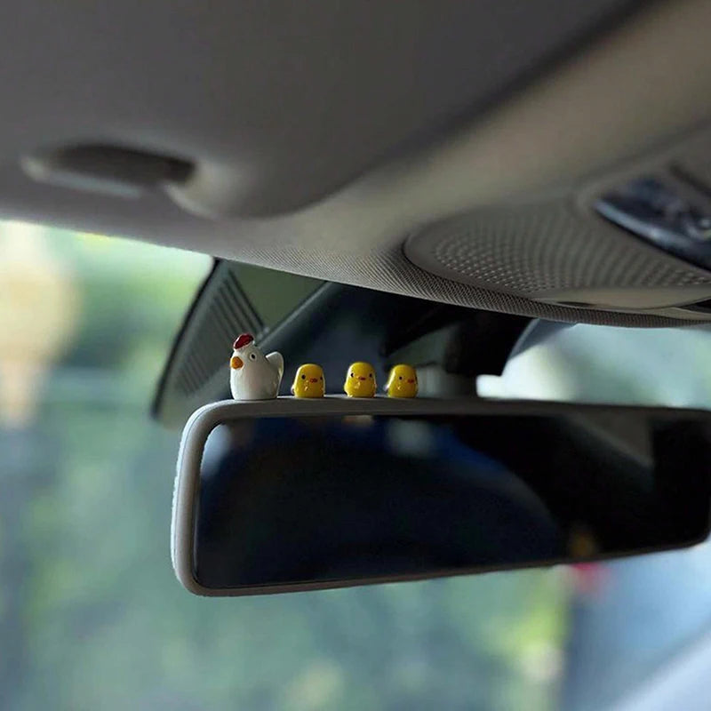 Car Accessories Set for Women – Rear Mirror & Air Vent Cartoon Decor