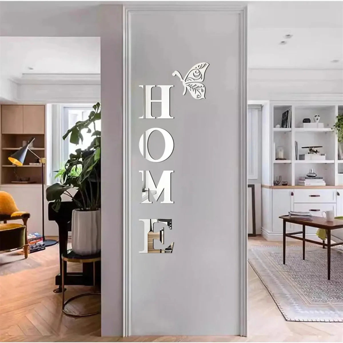 3D Mirror Wall Sticker “HOME”