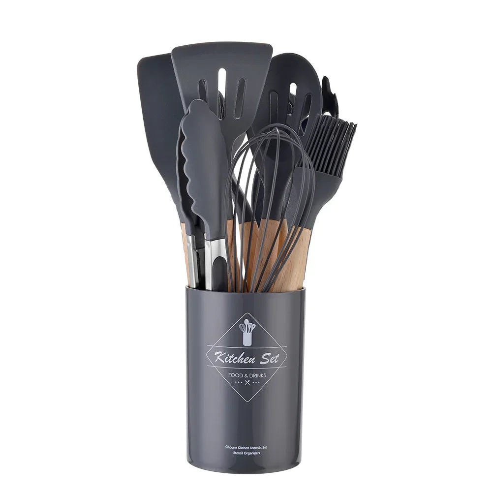12pcs Kitchen Utensils Set – Spatula, Shovel, Egg Beaters & Cooking Tools