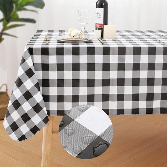 Wipeable Plastic Table Cover – Kitchen, Dining & Outdoor Use