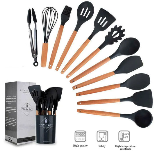 12pcs Kitchen Utensils Set – Spatula, Shovel, Egg Beaters & Cooking Tools