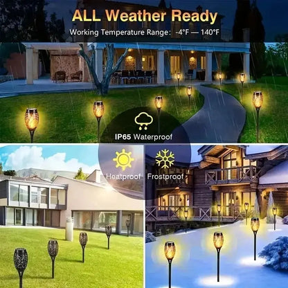 LED Solar Flame Torch Light – Waterproof Outdoor Garden Lamp
