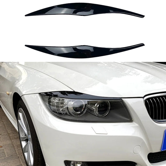 BMW Sedan & Touring Headlight Eyelid Stickers – Gloss Black