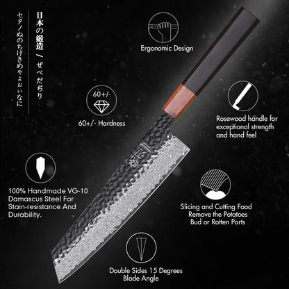 Takumi Kiritsuke 8.2″ – Präzisionsmesser aus Damaststahl