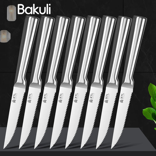 Premium Stainless Steel Steak Cutlery Set – 4/6/8pcs Knife, Fork & Spoon