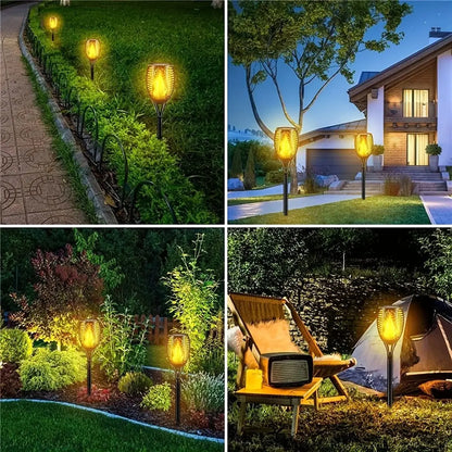 LED Solar Flame Torch Light – Waterproof Outdoor Garden Lamp