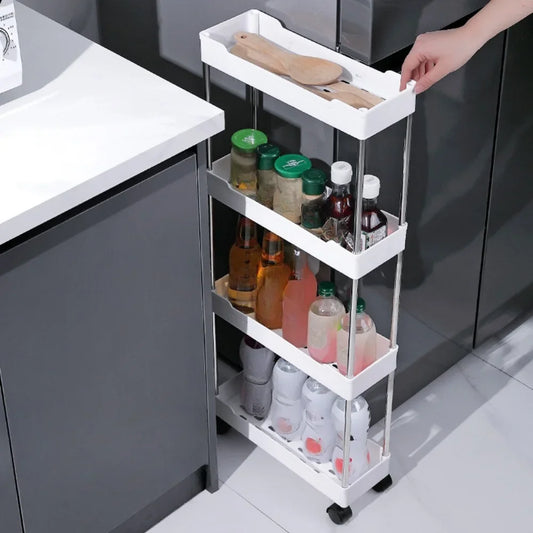 Portable Floor Storage Trolley – Bathroom & Living Room Organizer