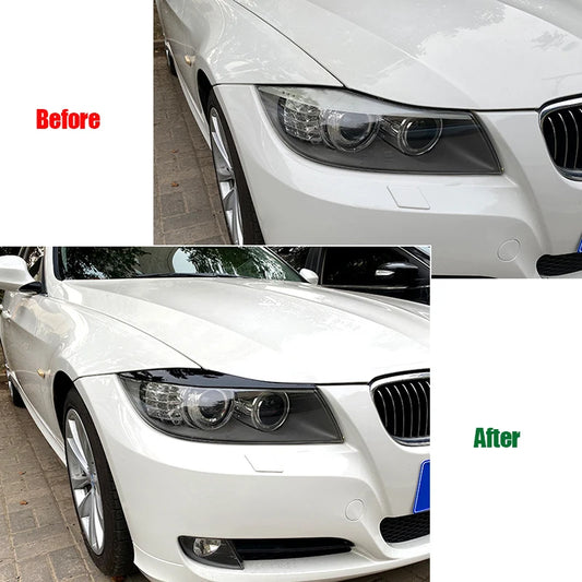BMW Sedan & Touring Headlight Eyelid Stickers – Gloss Black
