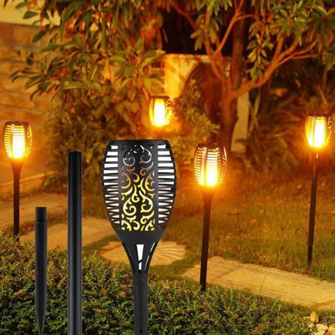 LED Solar Flame Torch Light – Waterproof Outdoor Garden Lamp